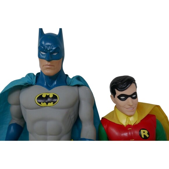 DC Comics 1988 Hamilton Gifts 15" Batman & 12" Robin Vinyl Figures - Picture 16 of 16